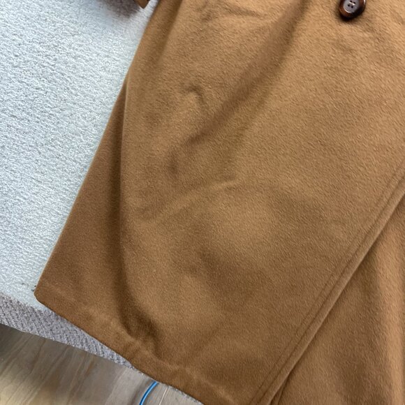 VTG Holt Renfrew Wool / Cashmere Dress Coat Mocha Brown Women Sz 10 Canada Made - Picture 5 of 13